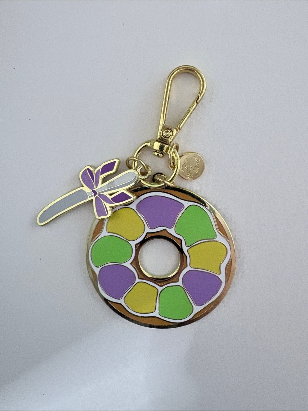 Mardi Gras King Cake Keychain Charm